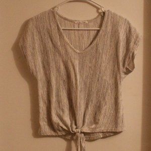 Caution to the Wind Oatmeal Crop Top